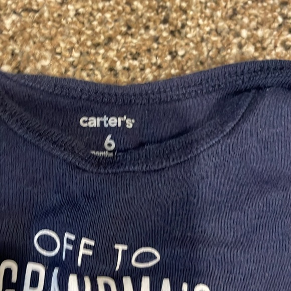 SALEOff to grandmas, long sleeve, onesie, and orange and blue striped sweatpants - Picture 2 of 2